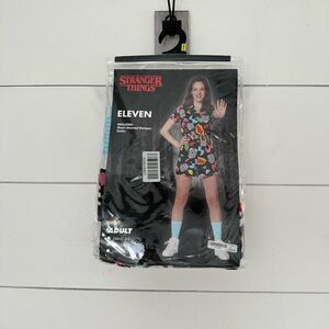 Stranger Things Adult M Eleven Romper Playsuit with Socks Halloween Costume